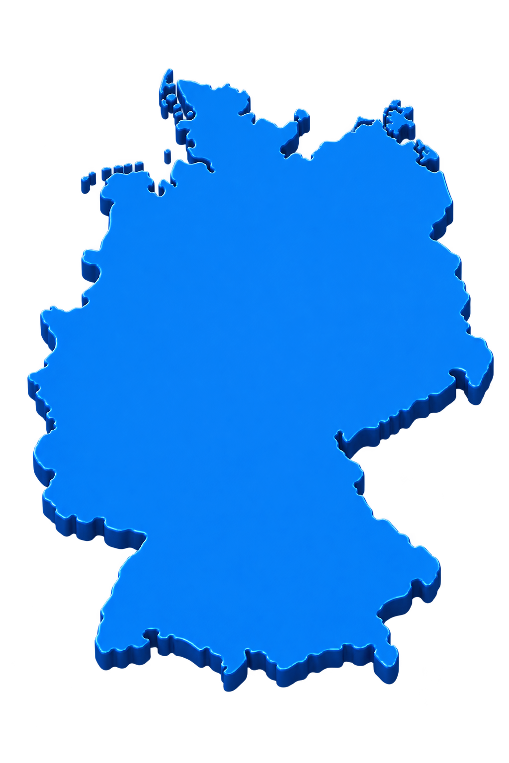 3D-Karte von Deutschland
